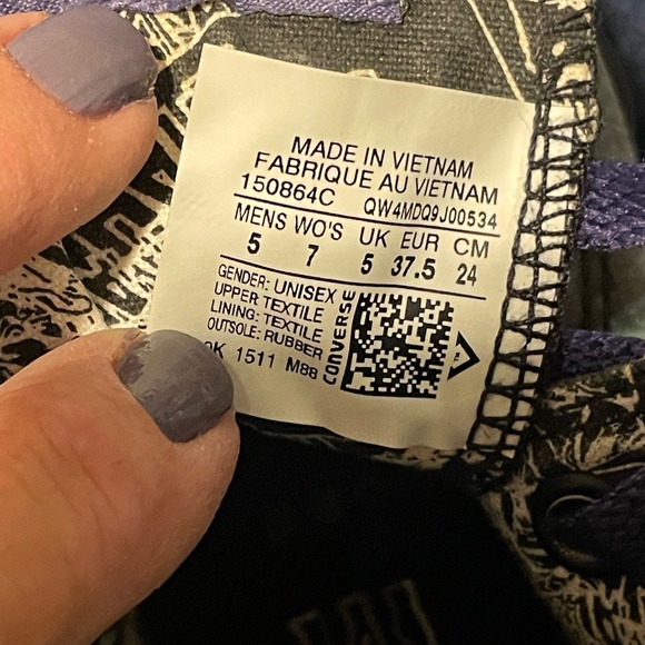 Converse Chuck Taylor All Star High Top Batman DC Joker Size Men's 5 Women’s 7 - Picture 10 of 13